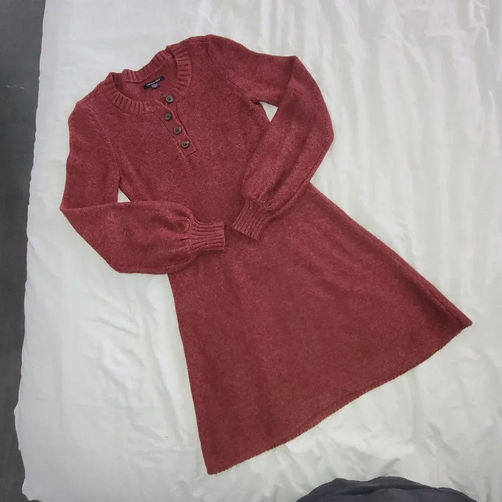 Sweater Dress American Eagle Red/orange ish ish - Picture 1 of 5